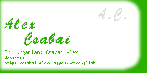 alex csabai business card